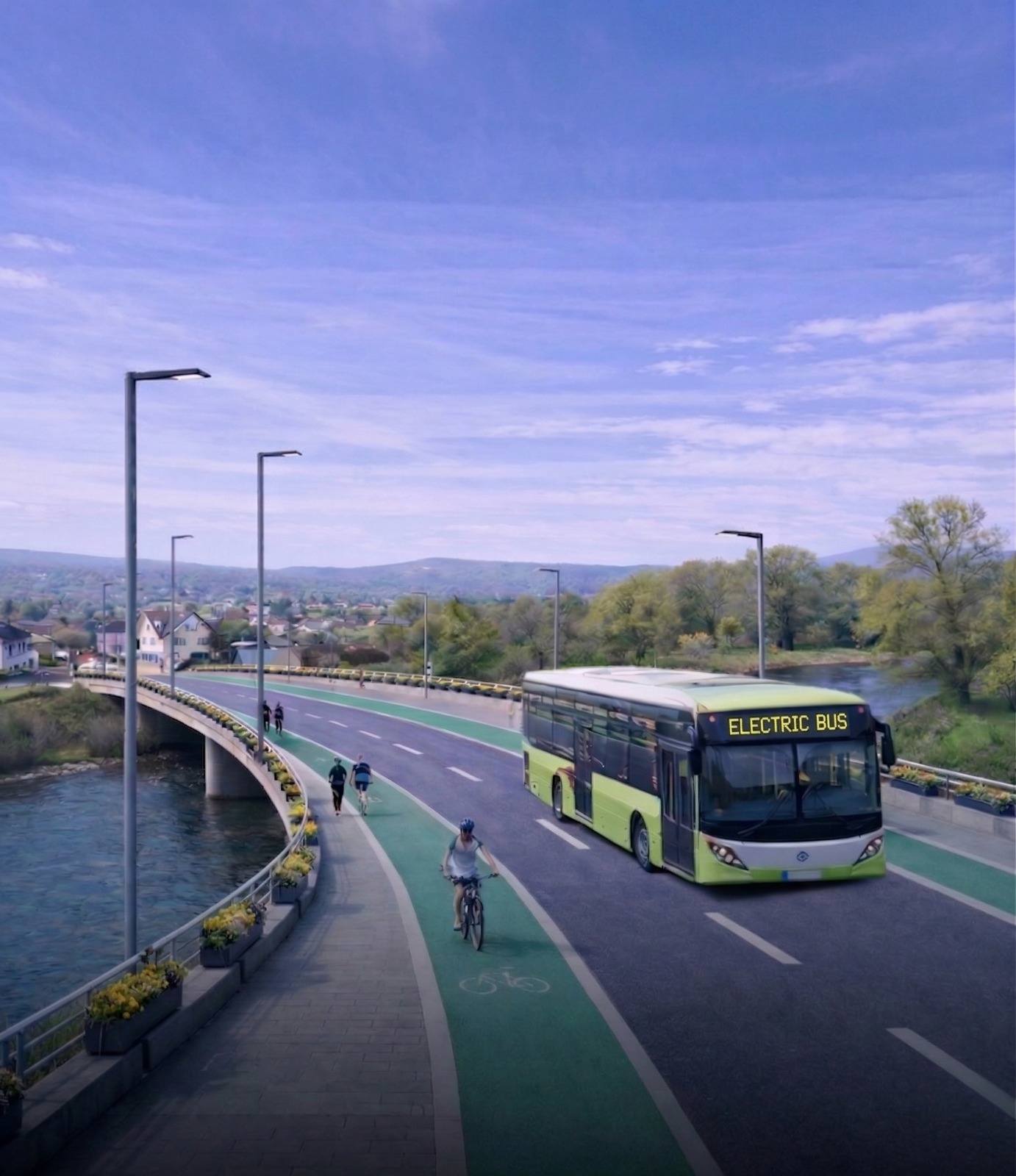 Cum se prezinta Linia Albastra proiectul de mobilitate ce include un pod nou modernizarea unui pod vechi si doua pasarele pentru pietoni si biciclisti