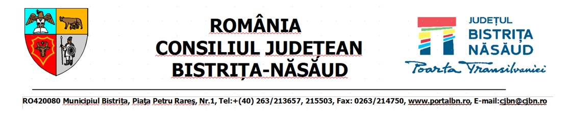 Consiliul Judetean Bistrita Nasaud Anunt privind Planul de amenajare a teritoriului judetean Bistrita Nasaud