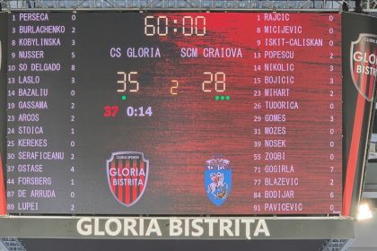 FOTO CS Gloria Bistrita liderul campionatului a castigat fara dificultati in fata craiovencelor