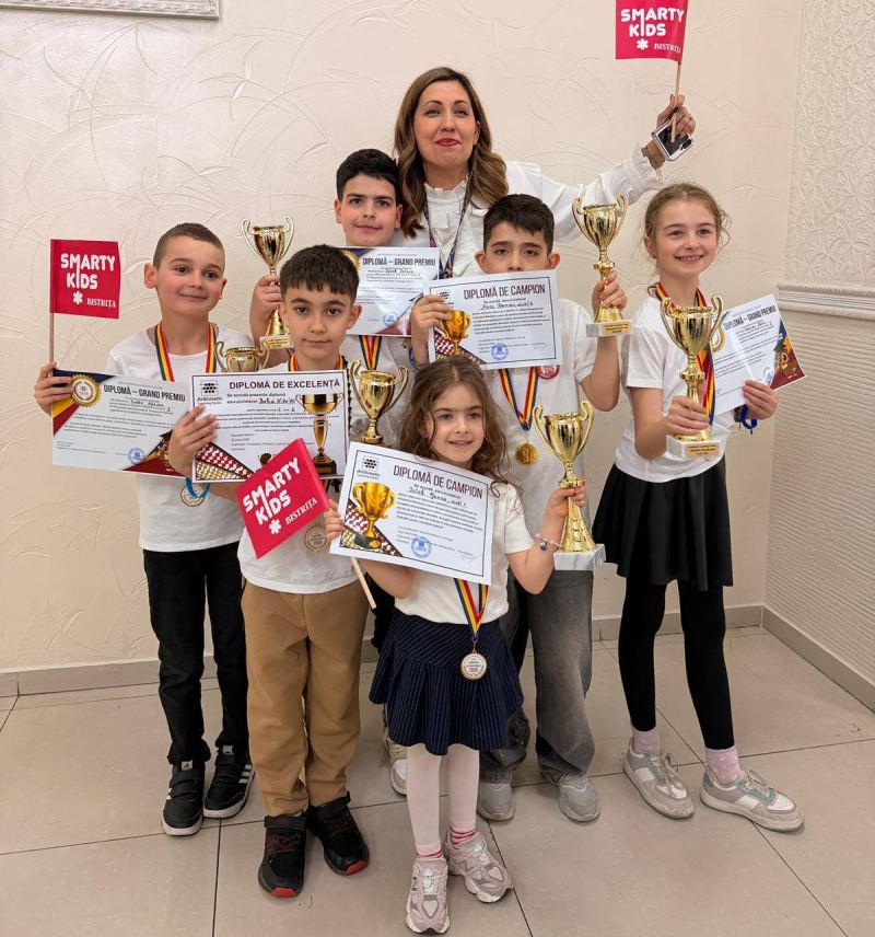 FOTO Copiii de la Smartykids Bistrita pe podium la Olimpiada Internationala de Aritmetica Mentala din Moldova Cea mai mica participanta are doar 4 ani