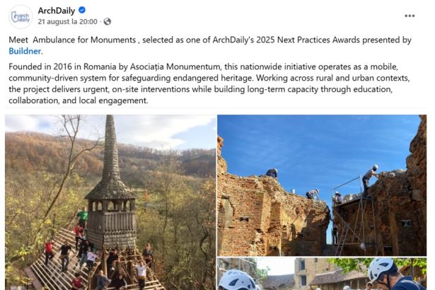 FOTO Ordinul Arhitectilor din Romania ne invita la Biserica fortificata din Vermes Sa sprijinim Ambulanta pentru Monumente BN