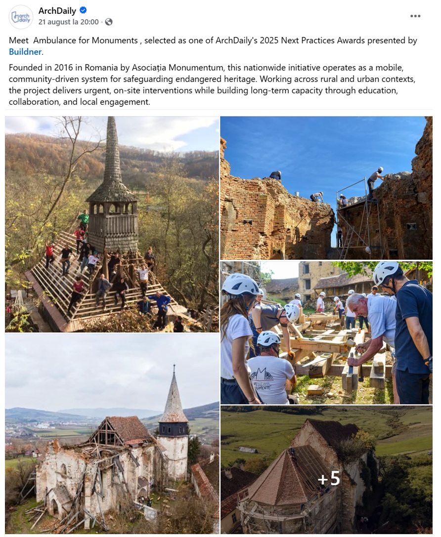FOTO Ordinul Arhitectilor din Romania ne invita la Biserica fortificata din Vermes Sa sprijinim Ambulanta pentru Monumente BN