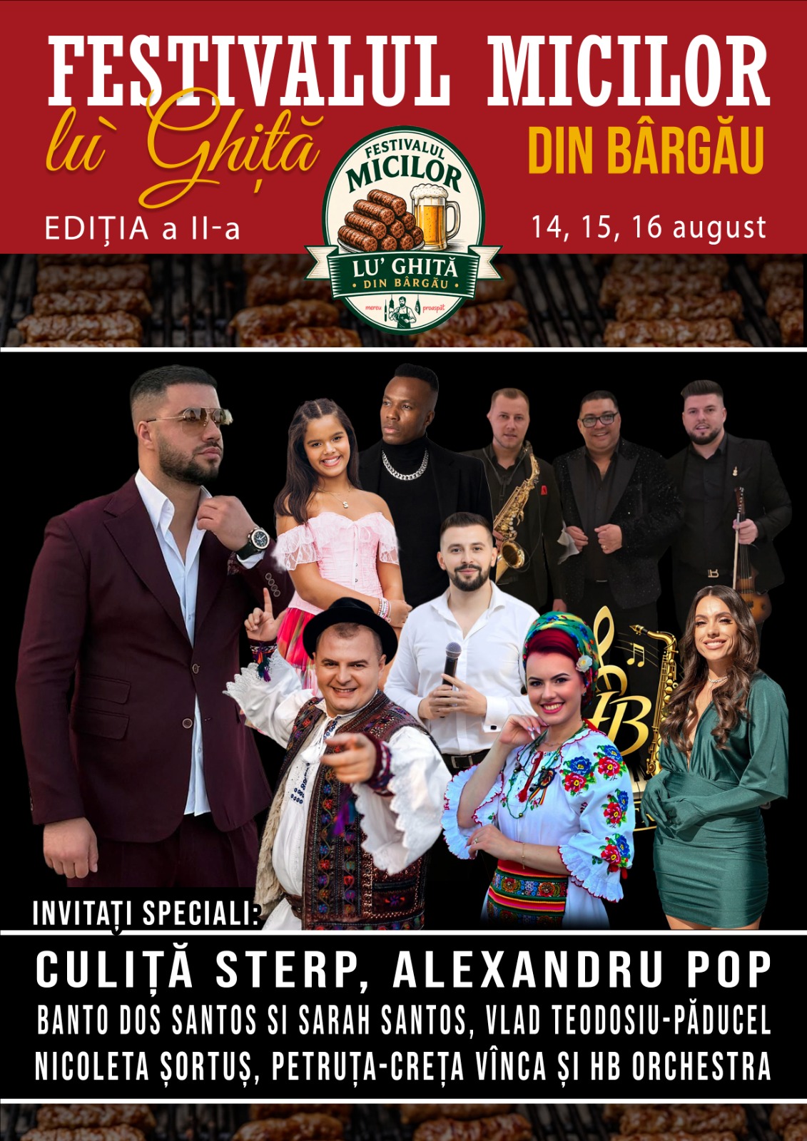 Festivalul Micilor Lu Ghita din Bargau se apropie Intre 14 si 16 august te asteapta preparate delicioase si distractie pentru toti la Joseni