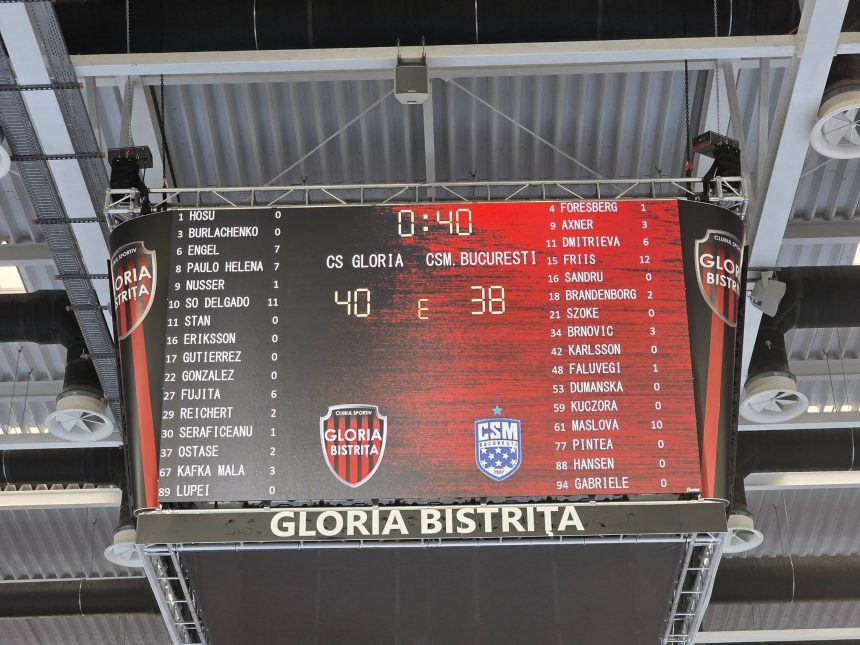 Gloria Bistrita a invins CSM Bucuresti si va disputa finala Supercupei Romaniei