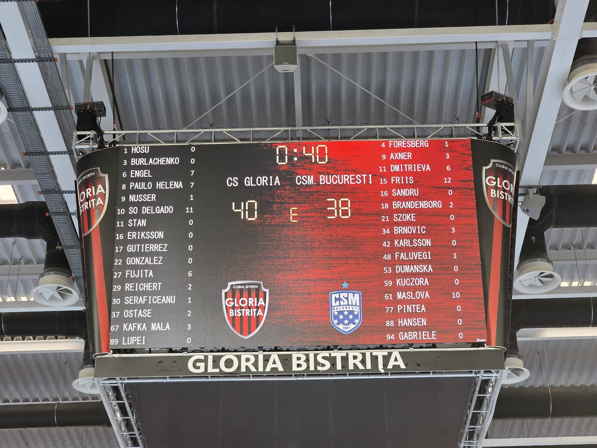 Gloria Bistrita a invins CSM Bucuresti si va disputa finala Supercupei Romaniei