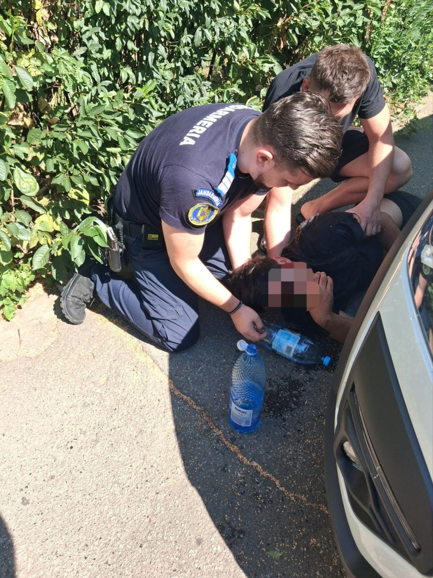 Tanr din Beclean gsit inconstient pe strada Dragos Voda Jandarmii l au ajutat sa si revina