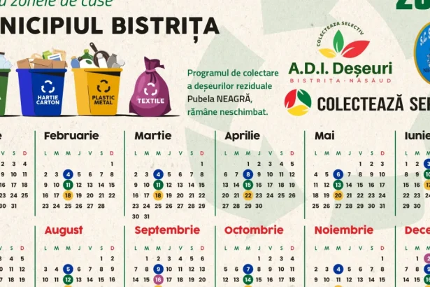 Colectare deșeuri reciclabile în Bistrița și localitățile componente, octombrie 2026