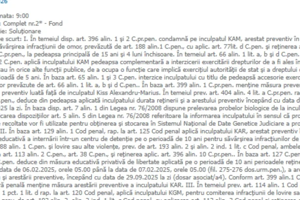 Condamnați pentru crimele din Milaș: ani de închisoare și daune de 200.000 de euro