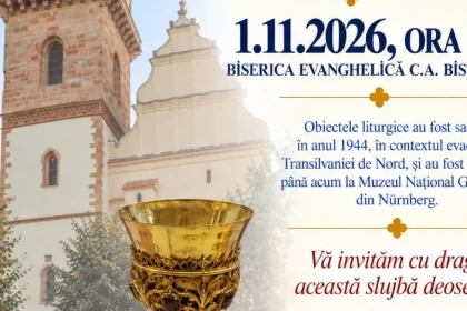 Obiecte liturgice prețioase revin la Biserica Evanghelică din Bistrița