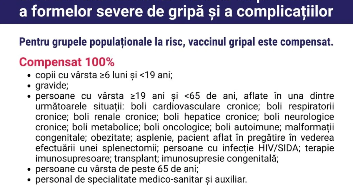 Vaccinarea antigripală e disponibilă de luna aceasta! Nu mai sunt probleme cu stocul